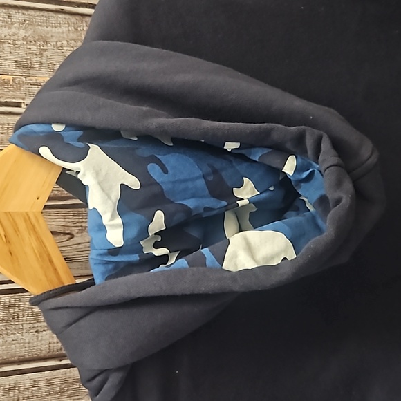 NWT Michael Kors Spellout Hoodie in Midnight blue with camouflage accents - Picture 3 of 7